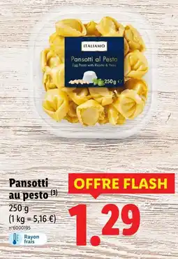 Lidl Pansotti au pesto offre
