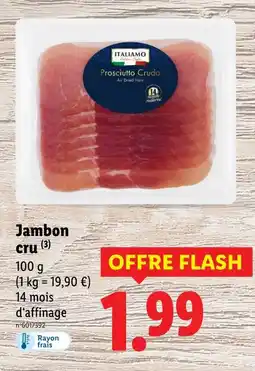 Lidl ITALIAMO Jambon cru offre
