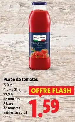 Lidl Italiamo Purée de tomates offre