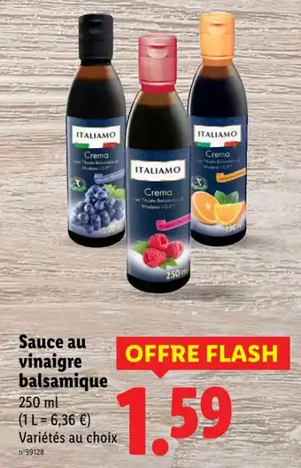 Lidl ITALIAMO Sauce au vinaigre balsamique offre