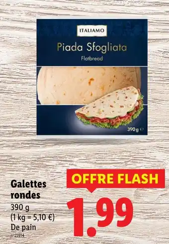 Lidl ITALIAMO Galettes rondes offre