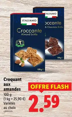Lidl ITALIAMO Croquant aux amandes offre