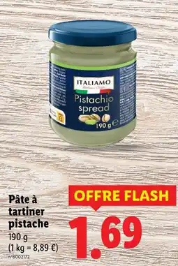 Lidl ITALIAMO Pâte à tartiner pistache offre