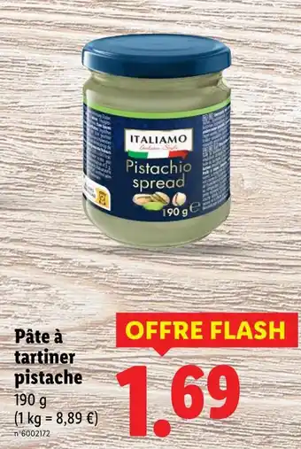 Lidl ITALIAMO Pâte à tartiner pistache offre
