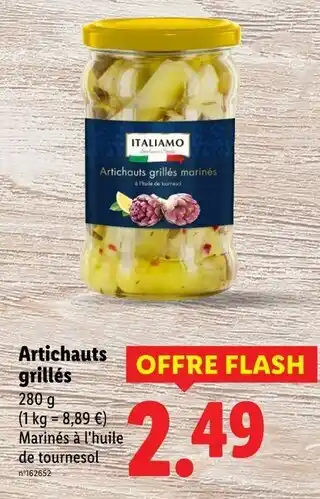 Lidl ITALIAMO Artichauts grillés marinés offre