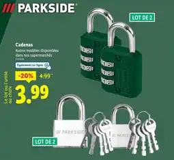 Lidl PARKSIDE Cadenas à combinaison offre