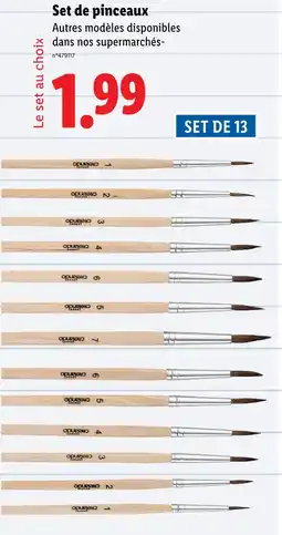Lidl Set de pinceaux offre