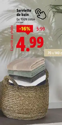 Lidl Serviette de bain offre