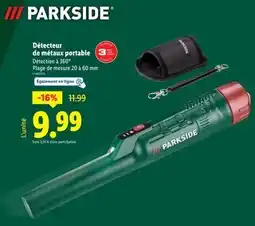 Lidl PARKSIDE Détecteur de métaux portable offre