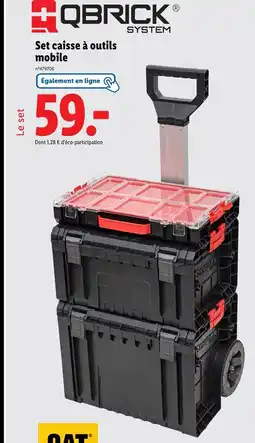 Lidl QBRICK Set caisse à outils mobile offre