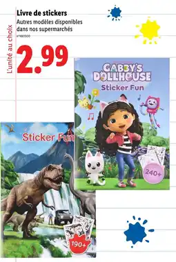Lidl Livre de stickers offre