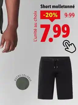 Lidl Short molletonné offre