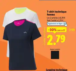 Lidl CRIVIT T-shirt technique femme offre