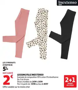Auchan Legging fille inextenso offre
