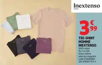 Auchan Tee-shirt homme inextenso offre