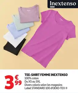 Auchan Tee-shirt femme inextenso offre