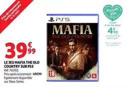 Auchan Le jeu mafia the old country sur ps5 offre