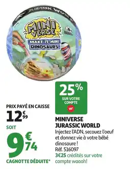 Auchan Miniverse jurassic world offre