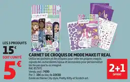 Auchan Carnet de croquis de mode make it real offre