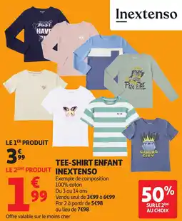 Auchan Tee-shirt enfant inextenso offre