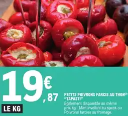 E.Leclerc Petits poivrons farcis au thon tapasti offre