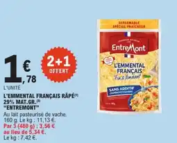 E.Leclerc L'emmental français râpé 29% mat.gr. entremont offre