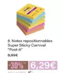 Monoprix Post-it - notes repositionnables super sticky carnival offre