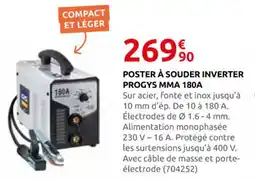 Rural Master Poster à souder inverter progys mma 180a offre