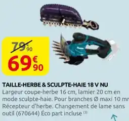 Rural Master Taille-herbe & sculpte-haie 18 v nu offre