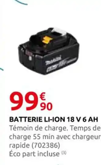 Rural Master Batterie li-ion 18 v 6 ah offre