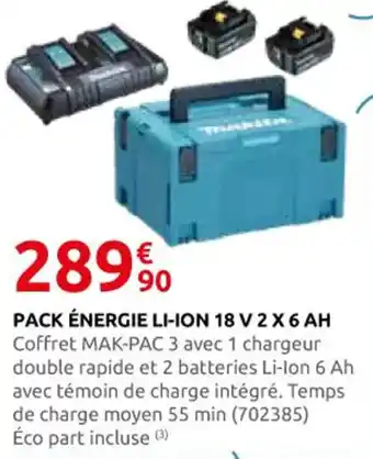 Rural Master Pack énergie li-ion 18 v 2 x 6 ah offre