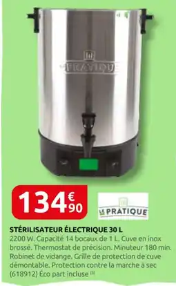 Rural Master Stérilisateur électrique offre