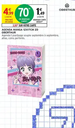 Intermarché Express Agenda manga 12x17cm 2d oberthur offre