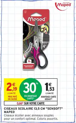 Intermarché Express MAPED Ciseaux scolaire 13,5 cm "sensoft" offre