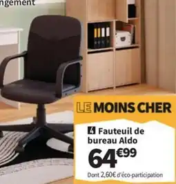 Conforama Fauteuil de bureau Aldo offre
