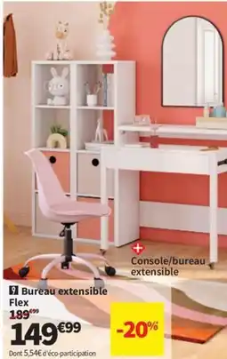 Conforama Bureau extensible Flex offre