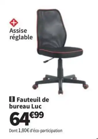 Conforama Fauteuil de bureau Luc offre