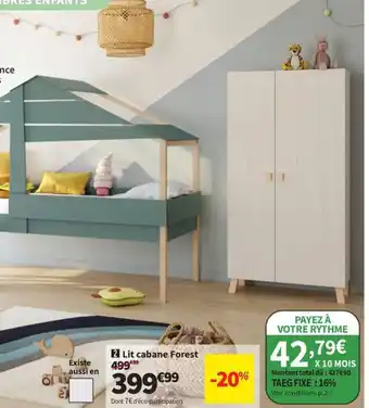 Conforama Lit cabane Forest offre