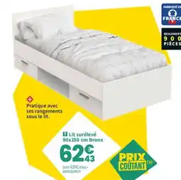 Conforama Lit surélevé Bronx offre