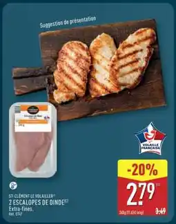 ALDI 2 Escalopes de Dinde offre