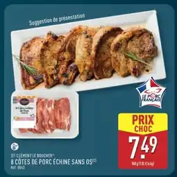 ALDI 8 Côtes de Porc Échine Sans Os offre