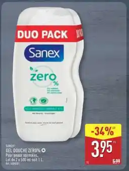 ALDI SANEX Gel douche Zéro% offre