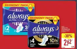 ALDI ALWAYS Serviettes hygiéniques offre
