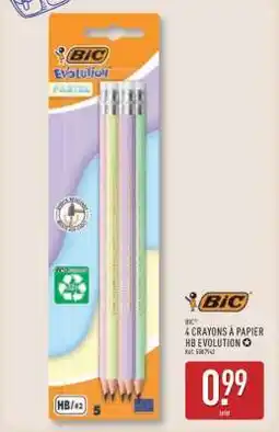 ALDI BIC 4 CRAYONS À PAPIER HB EVOLUTION offre
