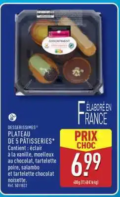 ALDI PLATEAU DE 5 PÂTISSERIES offre