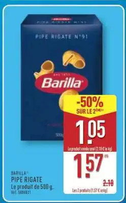 ALDI BARILLA PIPE RIGATE offre
