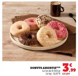 Super U Donuts assortis offre