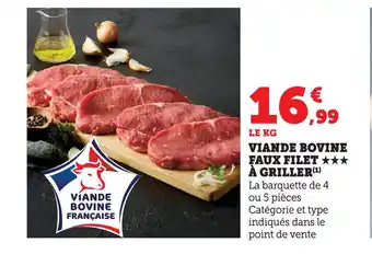 Hyper U Viande bovine faux filet à griller offre