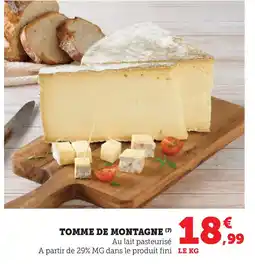 Hyper U Tomme de montagne offre
