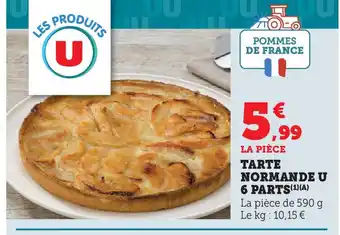 Hyper U Tarte normande u 6 parts offre